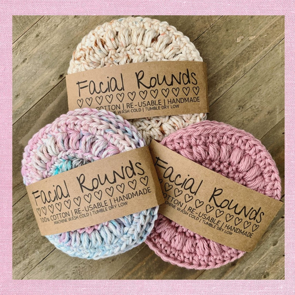 Cotton Makeup Pads, reusable makeup wipes, reusable cotton rounds, ecofriendly, handmade gift, reusable face wipes, facial cleansing rounds