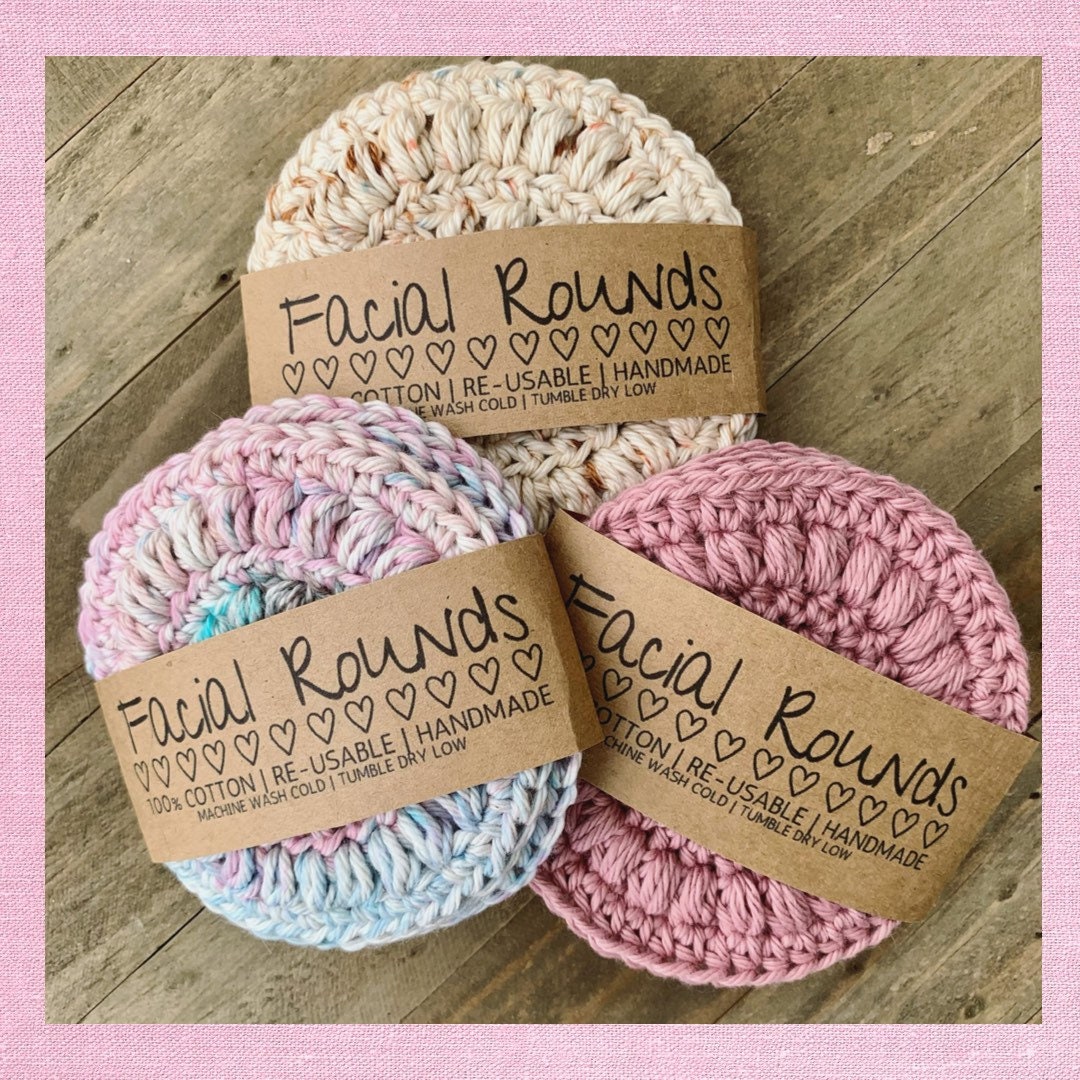 Cotton Makeup Pads, reusable makeup wipes, reusable cotton rounds, ecofriendly, handmade gift, reusable face wipes, facial cleansing rounds