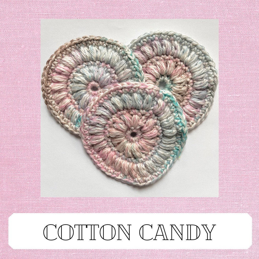 Cotton Makeup Pads, reusable makeup wipes, reusable cotton rounds, ecofriendly, handmade gift, reusable face wipes, facial cleansing rounds