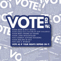 Vote sticker, women's rights, black lives matter, lgbtqia, voting rights