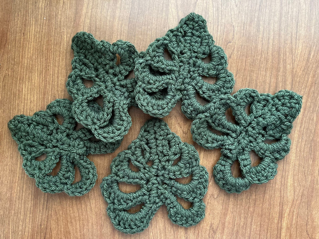 Crochet Monstera Coasters: Handmade Plant Coaster Set