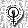 Women's Rights Are Human Rights Sticker - Political Activism