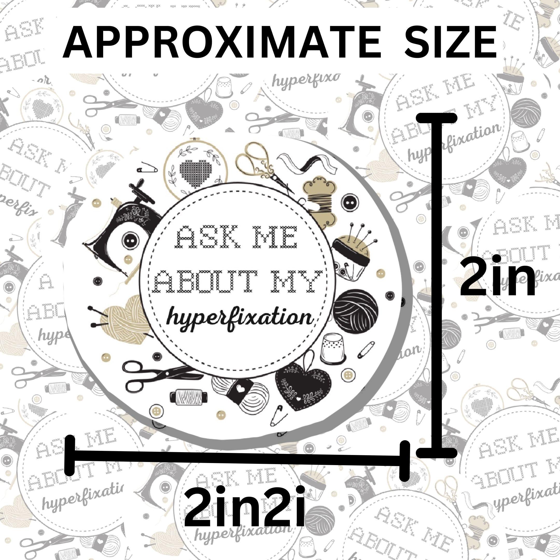 Hyperfixation Vinyl Sticker: Crafter Gift, Laptop Decal