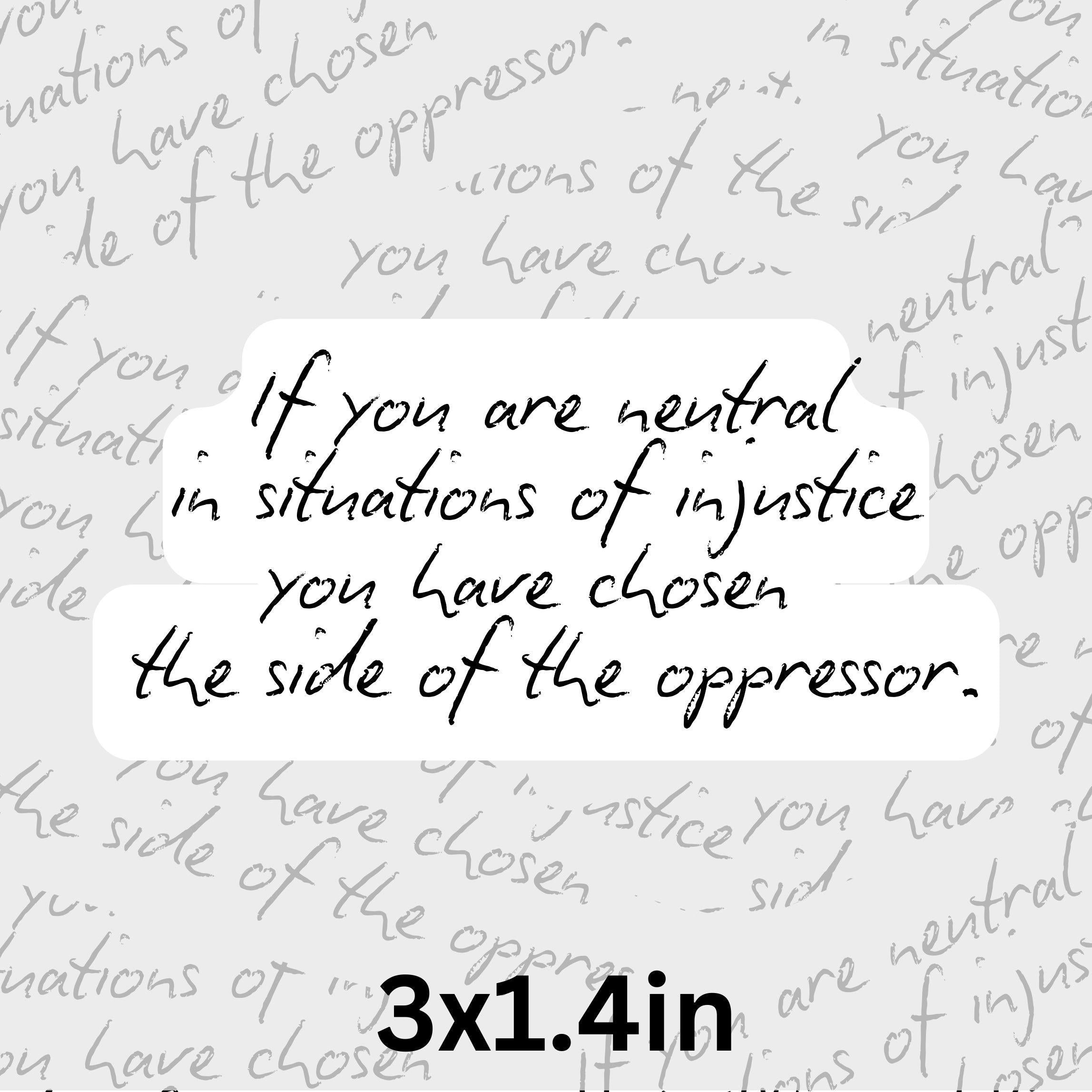 Social Justice Waterproof Sticker: Human Rights, Equality